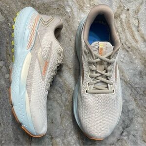 BROOKS Glycerin GTS 21 Running Shoes Coconut Aqua Autumn Sunset Size 10 Medium
